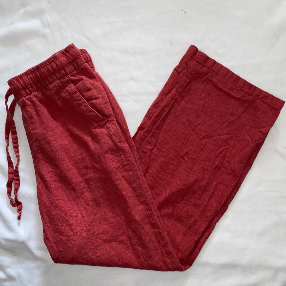 Old Navy High Waisted Wide Leg Linen Pants Size XS